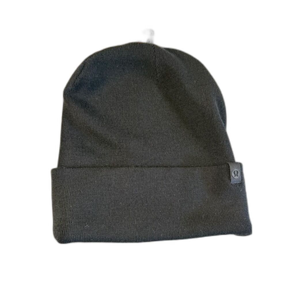 Lululemon Chill Fighter Beanie Black One Size NWT Cuffed Knit Winter Hat